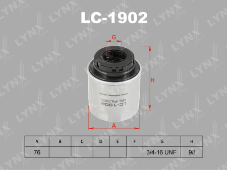 Фильтр масляный LYNXauto LC-1902 LCV