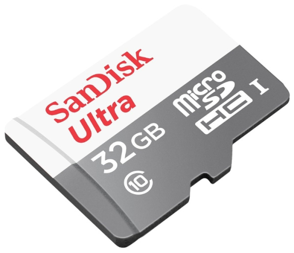 Карта памяти SanDisk Ultra microSDHC 32Gb UHS-I U1 Class 10 (SDSQUNB-032G-GN3MN) в интернет-магазине 12 Вольт