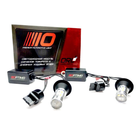 Дневные ходовые огни Optima Premium LED DRL-W21W, WY21W, W3X16d с функцией поворотника