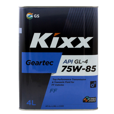 Масло трансмиссионное Kixx GEAR OIL HD (GEARTEC FF GL-4) GL-4, MIL-L-2105D 75W-85 4л