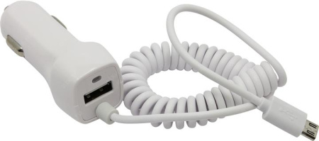 Автомобильное зарядное устройство USB Jet.A UC-S15 White USB/microUSB 2.1A