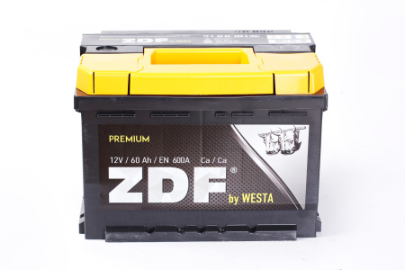 Автомобильный аккумулятор ZDF Premium 6CT-60 (низкий, обратная)