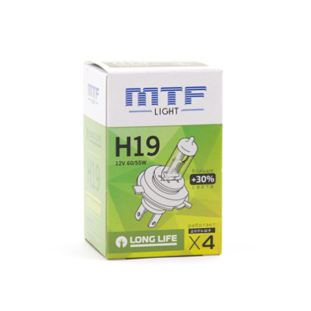 Галогенная лампа MTF Light H19 12V 60/55W - Standard  30%
