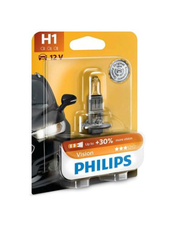 Галогенная лампа Philips H1 12V 55W (P14,5s) (Premium) Vision блистер