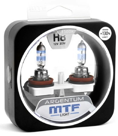Галогенная лампа MTF Light Argentum  130% H8 12V 35W H3A1208