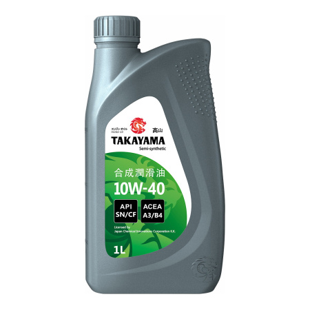 Моторное масло Takayama SAE 10W40 API SN/CF ACEA A3/B4 полусинтетическое 1л пластик 605524