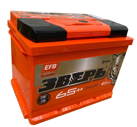 Автомобильный аккумулятор Зверь EFB 6СТ-65.0 12V 65Ач (обратная)