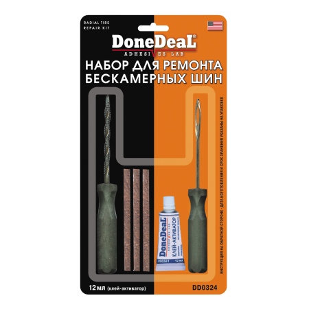 Набор DoneDeal для ремонта бескамерных шин 4 предмета DD0324