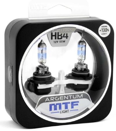 Галогенная лампа MTF Light Argentum  130% HB4 12V 55W H3A12B4