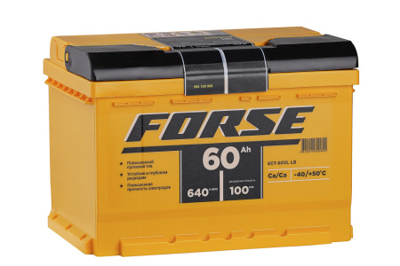 Автомобильный аккумулятор Forse 6CT-60 LB 640A (прямая) 560109050