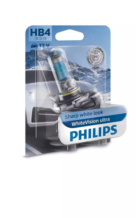 Галогенная лампа Philips HB4 12V 55W (P20d) White Vision ultra 9006WVUB1