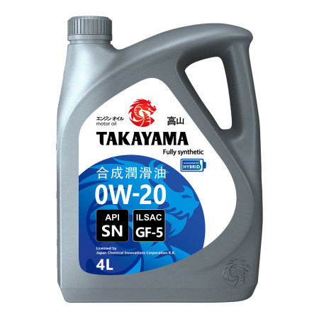 Моторное масло Takayama SAE 0W20 API SP ILSAC GF5 синтетическое 4л 605554