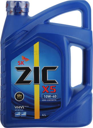 Моторное масло ZIC X5 10w40 4л 162622