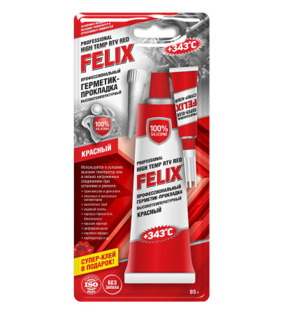 Герметик-прокладка профессиональный Felix 85гр (красный)