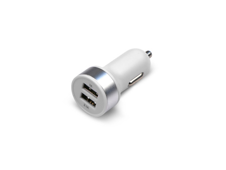 Разветвитель прикуривателя USB (silver) USB1-5V 1A USB2-5V 2.1A