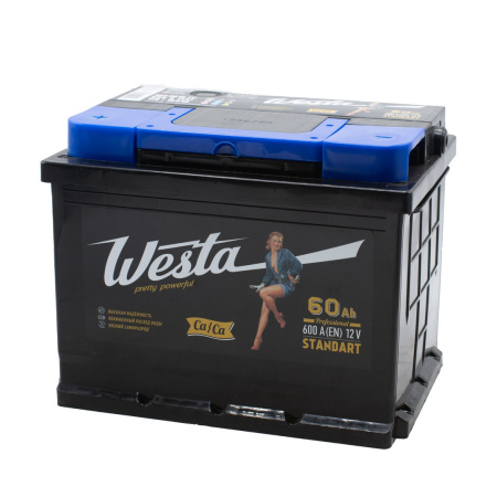 Автомобильный аккумулятор Westa Black 60 L  600A WB60L21