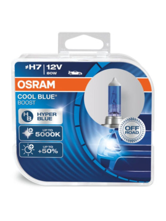 Галогенная лампа Osram H7 12V 80W (PX26d) Cool Blue Boost DuoBox 62210CBB-HCB