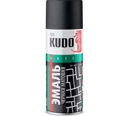 Эмаль KUDO универсальная черная матовая, KU-1102