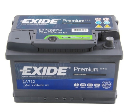 Автомобильный аккумулятор Exide ЕА 722 Premium (обратная)