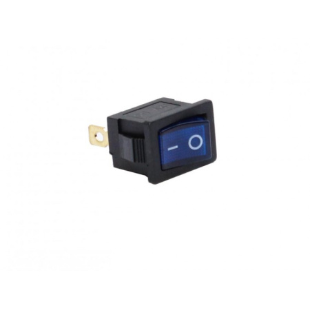 Выключатель-кнопка 2V 15А Mini синяя с подсветкой (3конт.) ON-OFF Nord YADA 905442