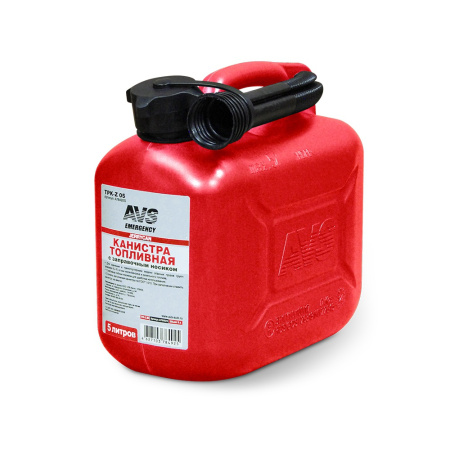 Канистра для топлива AVS TPK-05 красная 5л, пластик