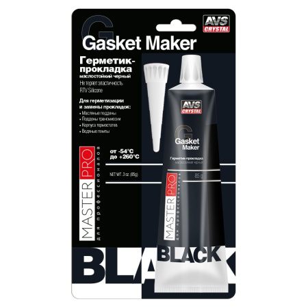 Герметик-прокладка маслостойкий AVS AVK-346, черный 85гр