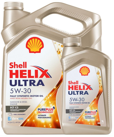 Моторное масло Shell Helix Ultra ECT C3 Dexos2 5w30 4л 1л