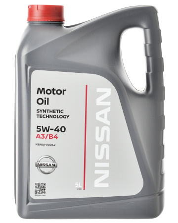 Моторное масло Nissan Motor Oil 5w40 SM/CF (EU) синтетическое 5л