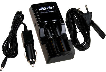 Зарядное устройство Robiton 18650/14500/18500/16340*1/2(500mAh) мпроц/откл доп.автоЗУ LI500-2