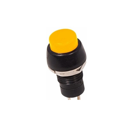 Выключатель-кнопка Rexant 1А (2с) (ON)-OFF Б/Фикс желтая Micro (PBS-20В) 36-3082