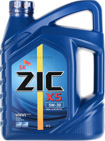 Моторное масло ZIC X5 SN, GF-5 5w30 4л