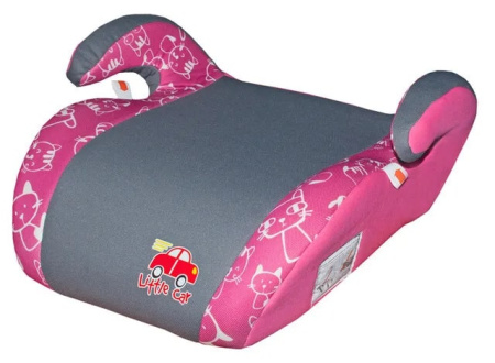 Бустер детский Little Car Smart 22-36кг коты-розовый
