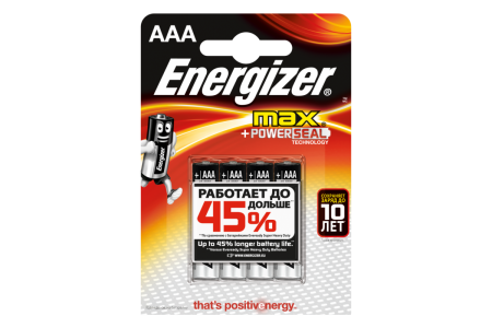 Батарейка Energizer Max LR03 MAX E92/AAА