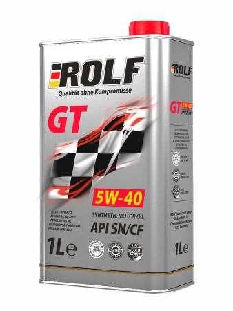 Моторное масло Rolf GT SAE 5w40 API SN/CF, синтетическое 1л 322234