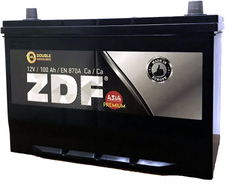 Автомобильный аккумулятор ZDF Premium ASIA 100Ач (обратная)