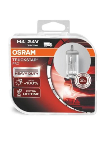 Галогенная лампа Osram H4 24V 75/70W (P43t) Truckstar Pro DuoBox 64196TSP-HCB