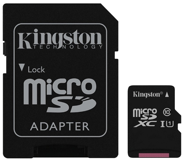 Карта памяти Kingston microSDXC 64Gb UHS-I U3 Class 10   SD Adapter (SDCAC/64GB) в интернет-магазине 12 Вольт