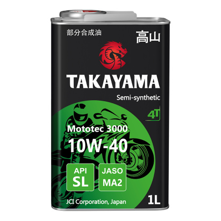 Моторное масло Takayama mototec 3000 4T SAE 10w40 API SL JASO MA-2 1л 605571