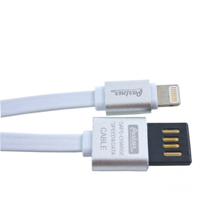 Кабель Partner USB 2.0 - Apple iPhone/iPod/iPad с разъёмом 8pin 1м 2.1A реверсивный плоский