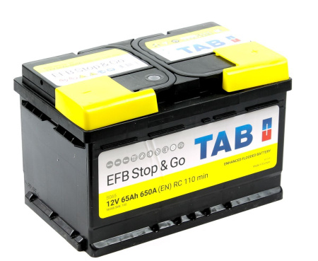 Автомобильный аккумулятор TAB EFB Stop&Go 6СТ-65.0 - 65Ач (обратная, низкий)