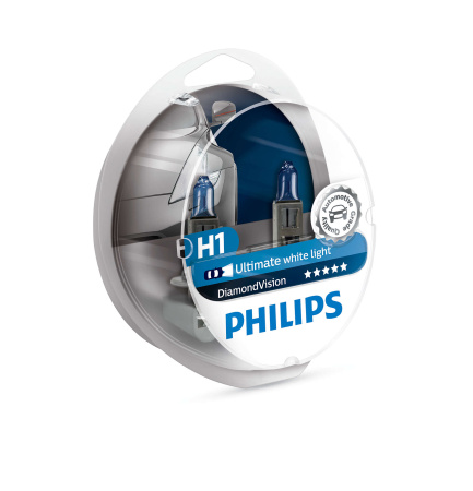 Галогенная лампа Philips H1 Diamond Vision 12V- 55W (P14.5s)