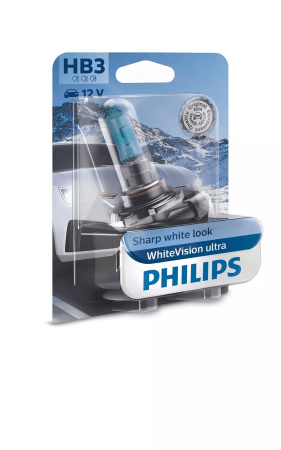 Галогенная лампа Philips HB3 12V 55W (P20d) White Vision ultra 9005WVUB1