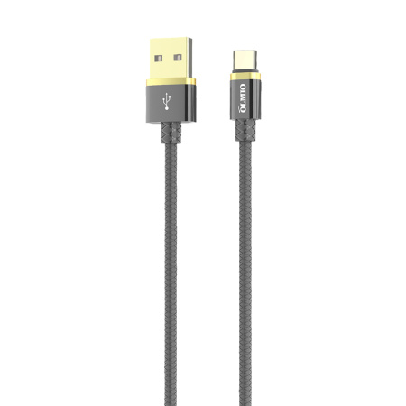Кабель Olmio Deluxe USB 2.0 - Type-C 1м 2.1A серый