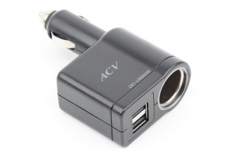 Разветвитель прикуривателя ACV DC-USB05 2*USB/светодиод